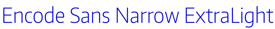 Encode Sans Narrow ExtraLight 字体